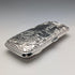 1899 British antique sterling silver cigarette case with fine relief decoration, 102g, Henry Matthews
